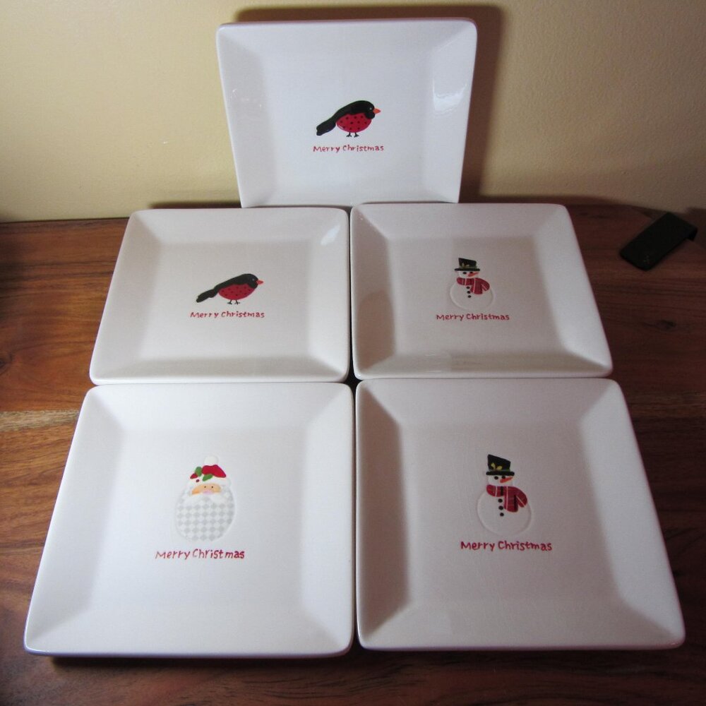 square plate sue zulaut christmas cut-outs set of 5 (w3612)